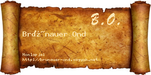 Brünauer Ond névjegykártya